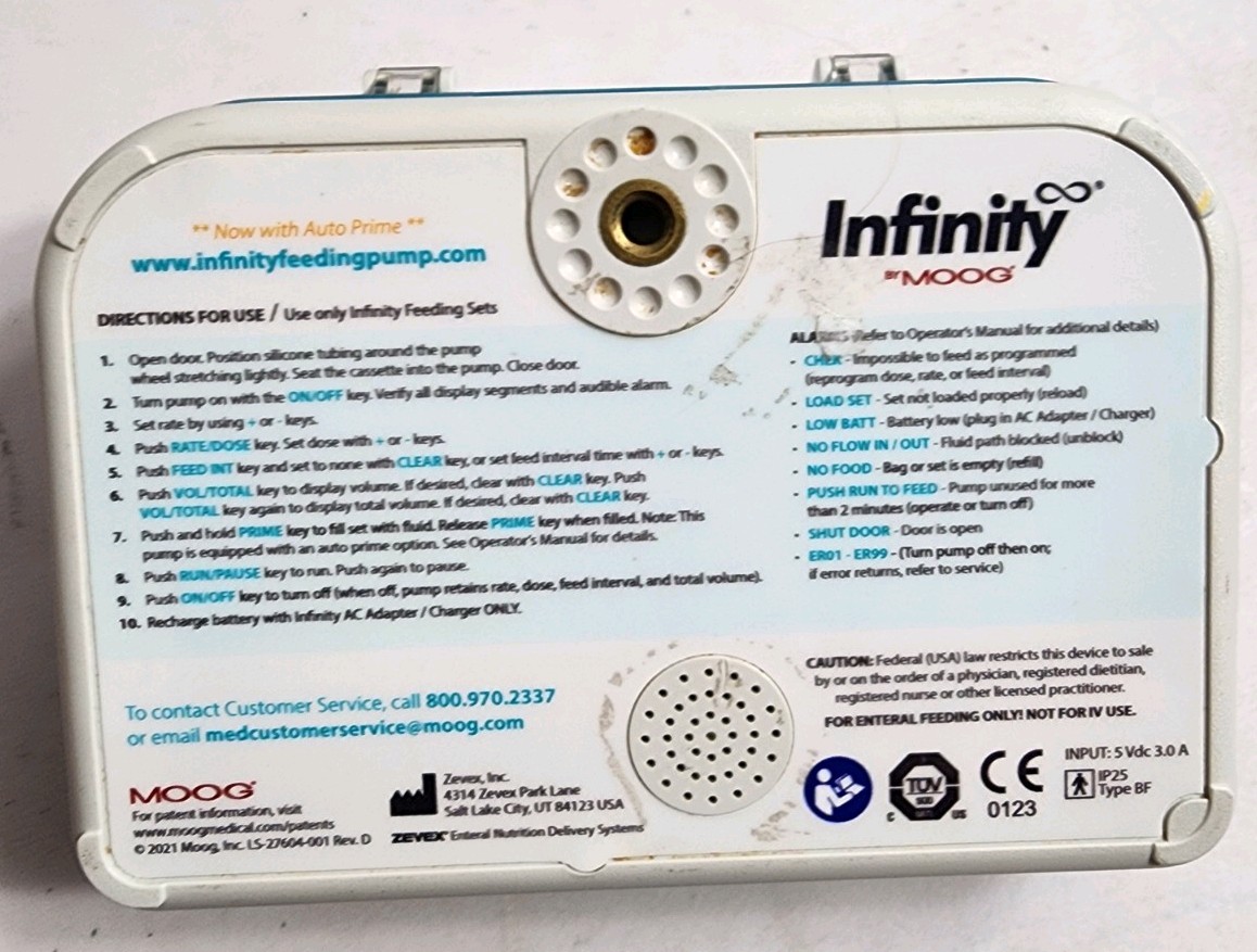 Untested Moog Infinity Feeding Pump
