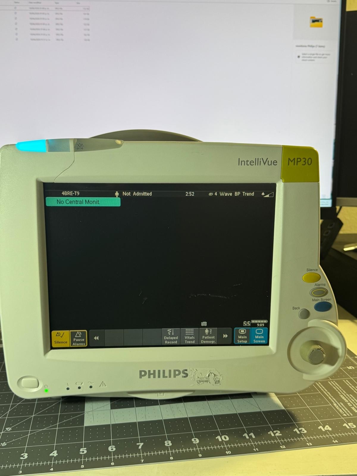 2 Philips IntelliVue MP30 Touchscreen Patient Monitors (M8002A)