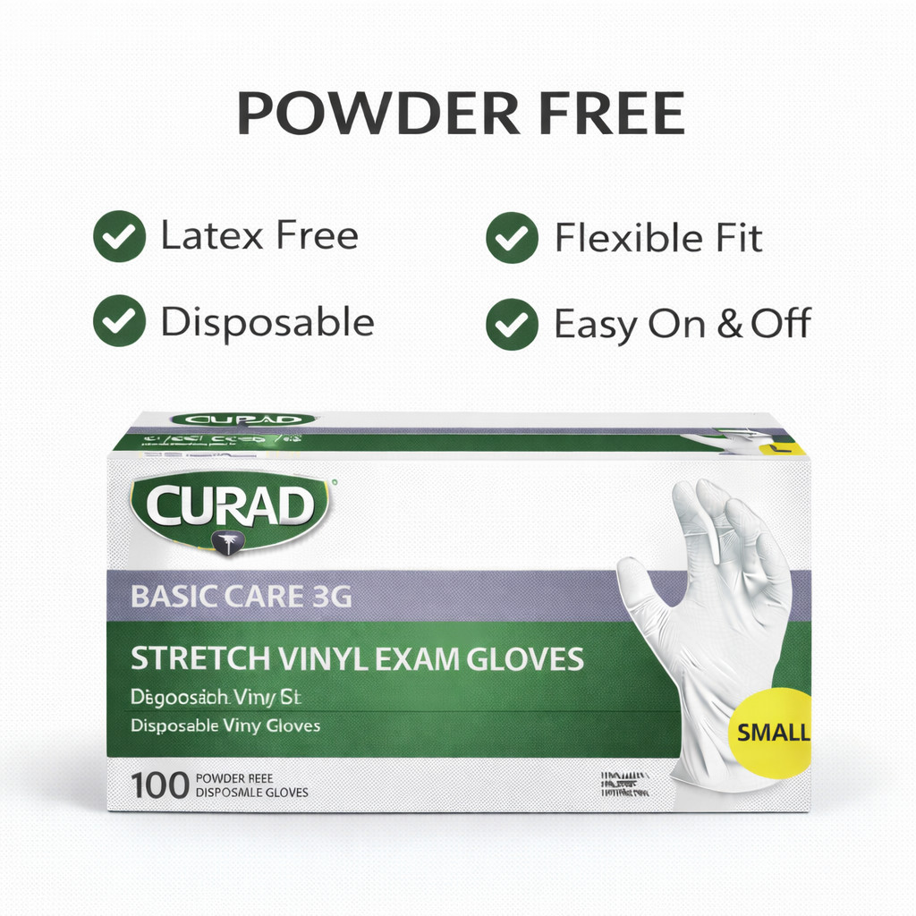 Powder Free Vinyl Gloves S M L Disposable Latex Free Cleaning Food Prep