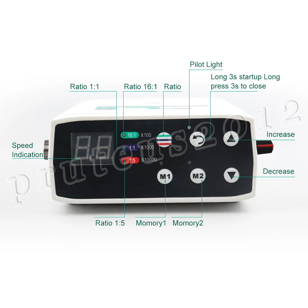 Dental LED DC Brushless Electric Motor/1:1/1:5 Fiber Optic Handpiece