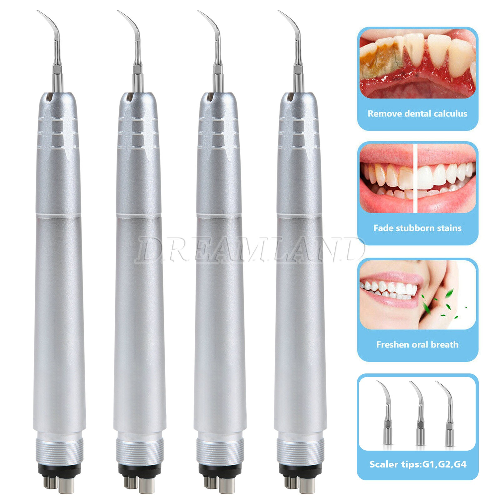 3pcs New Dental Scaling Endo Tips Compatible Ultrasonic Satelec DTE scaler ED1-3