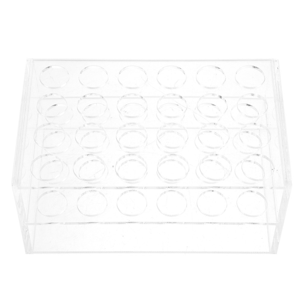 Acrylic Test Tube Holder: 24-Well Transparent 10ml 15ml Centrifuge Tube Rack –