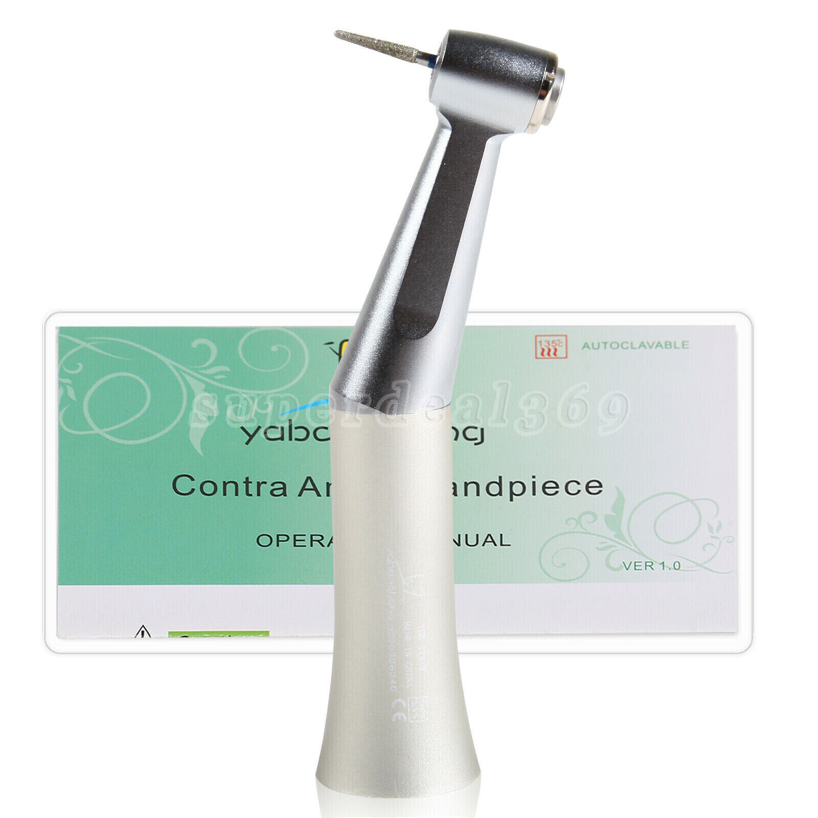 Dental Contra Angle handpiece 1:1 Fit High /Low Speed Burs FG1.6MM /CA2.35MM SA