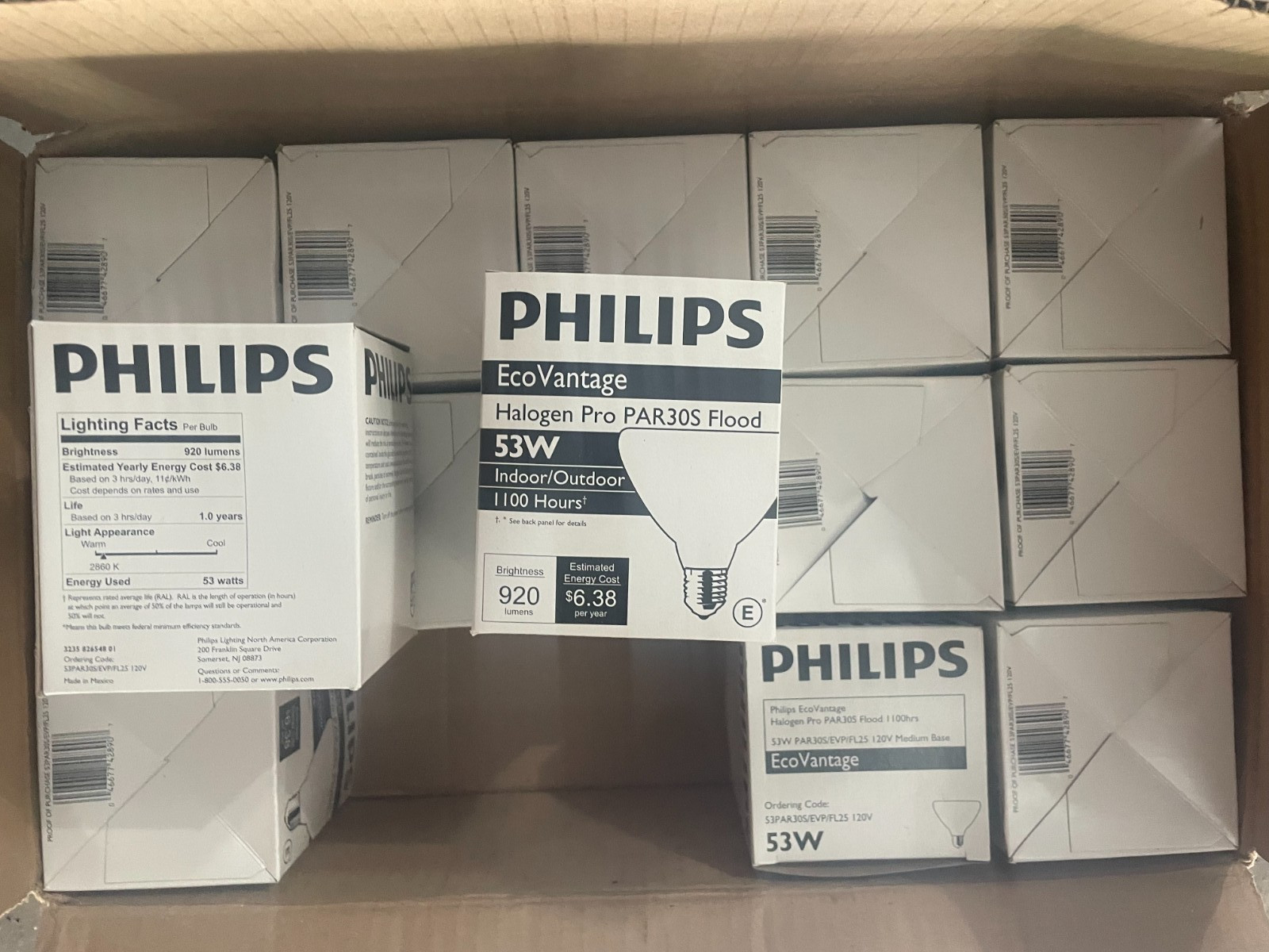 Lot of 39 Philips 53w 120v PAR30 EcoVantage E26 Light Bulb 428904
