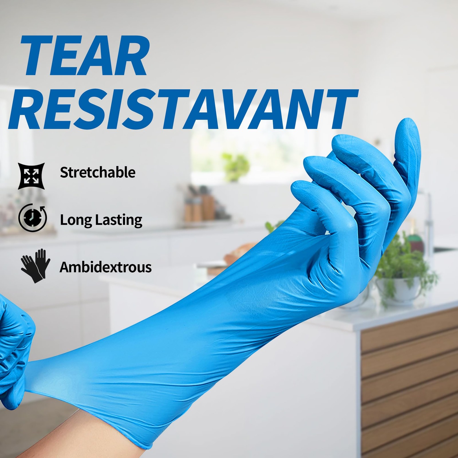 Basic Disposable Vinyl Gloves 100Pcs Medium Size Cleaning Gloves Food Service