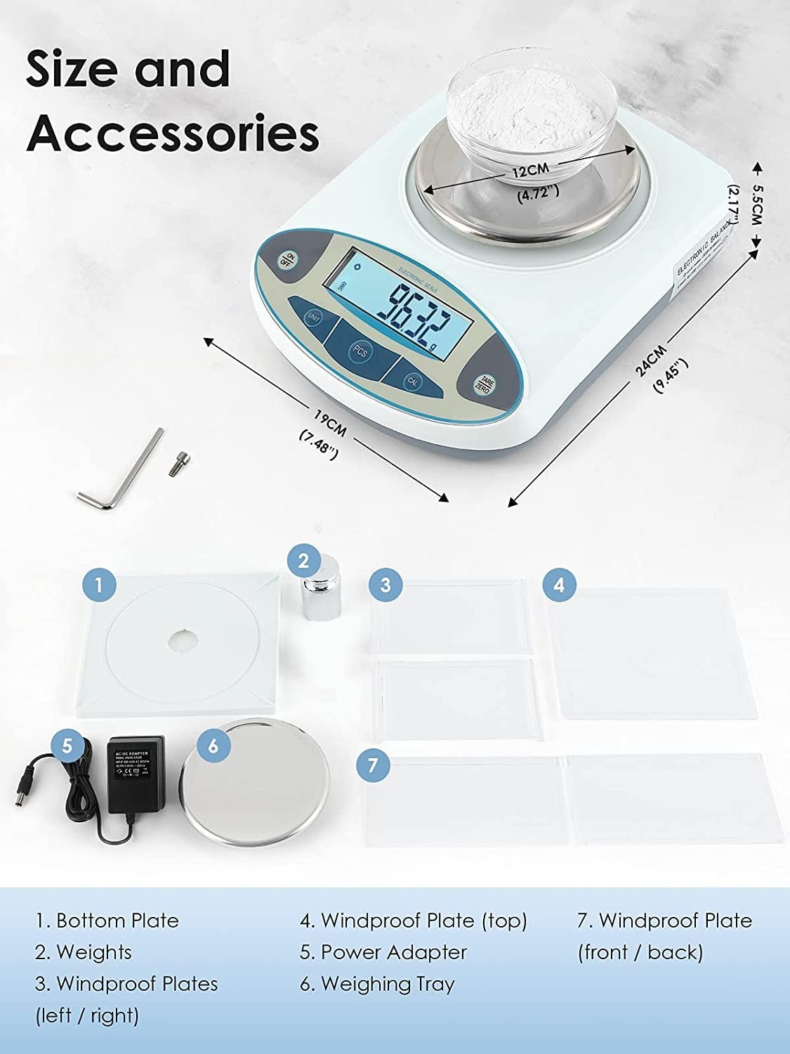 3000g Digital Analytical Balance – 0.01g Accuracy