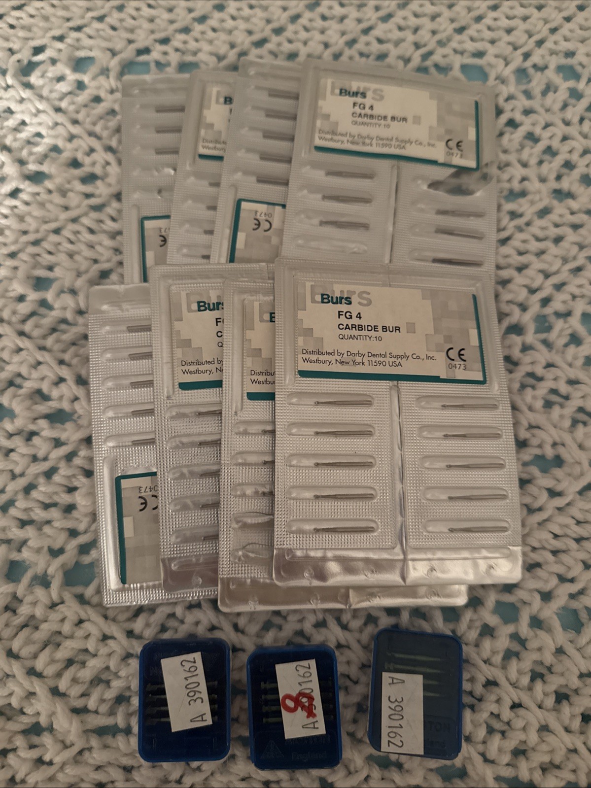 80 Dental Carbide Burs Size FG 4 for High Speed Handpiece And 12 Size 8 RA Burs