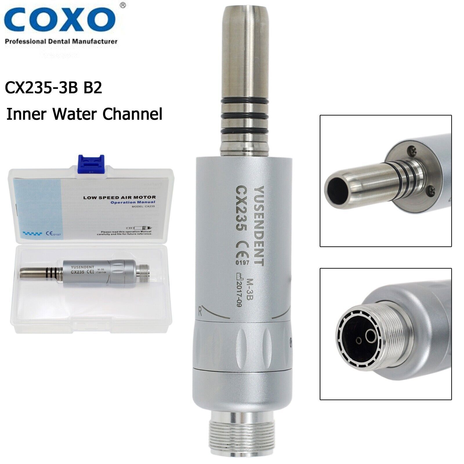 COXO Dental Fiber Optic Air Motor Low Speed Handpiece Inner Water NSK 2/4/6 Hole