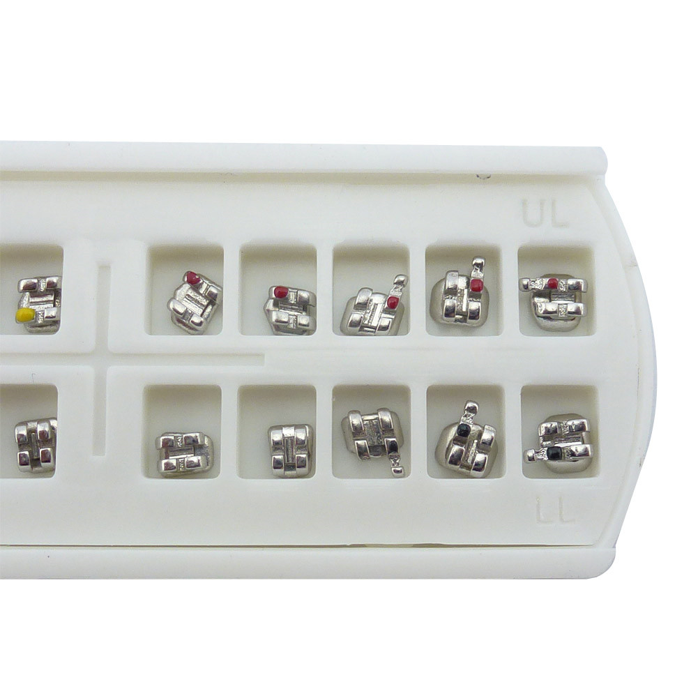 Dental Orthodontic Brackets Mini Metal MBT/Roth Solt 022 Braces 3/345Hooks 10Pks