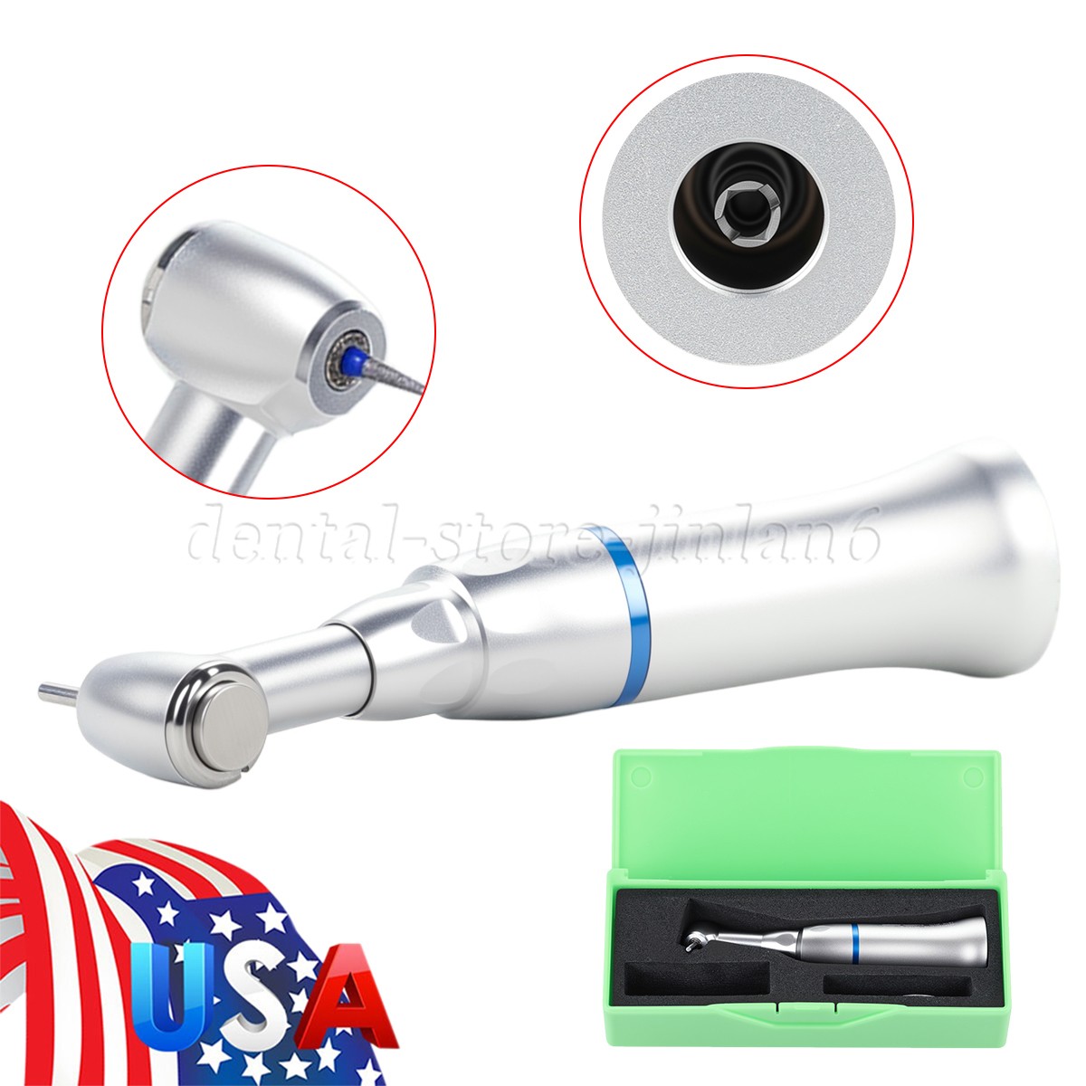 Dental Low Slow Speed Contra Angle Handpiece Fit FG 1.6mm Burs E-type