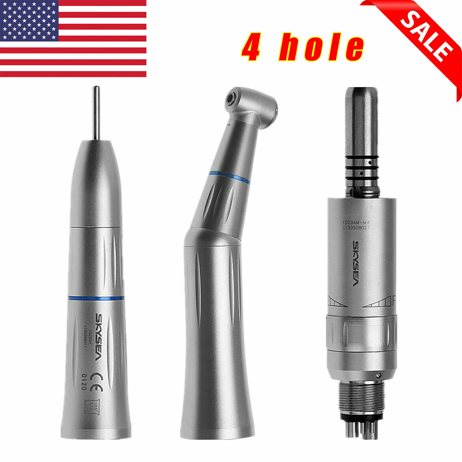 SKYSEA Dental Inner Water Slow Low Speed Handpiece Push E-type 4Hole Motor DH