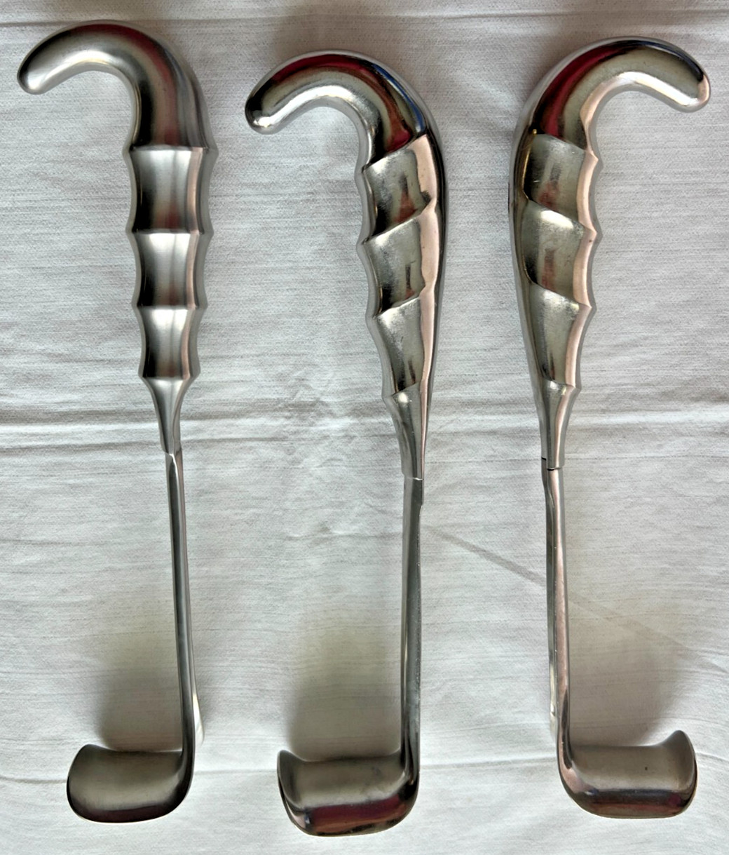 Sklar60-1676 Richardson Retractor 9½” Hollow Grip Handle Stainless Steel Set Of3