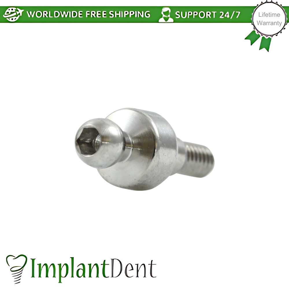 1x Straight Ball Attachment Standard Set Dental Int Hex Connection 2.42mm