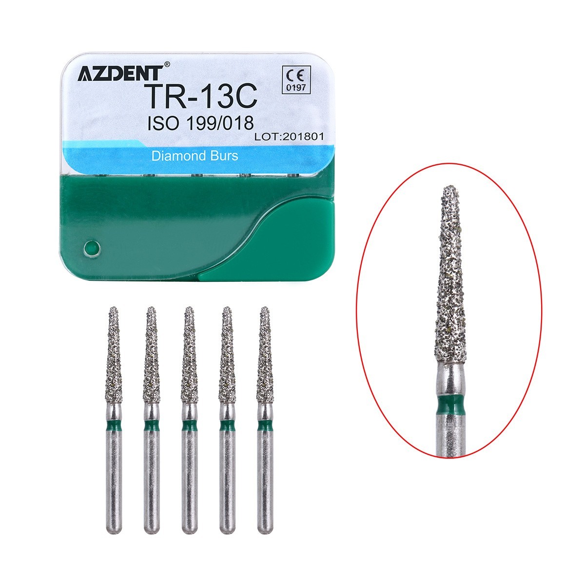 20packs/100Pcs Dental Diamond Burs for High Speed Handpiece Medium FG 1.6MM