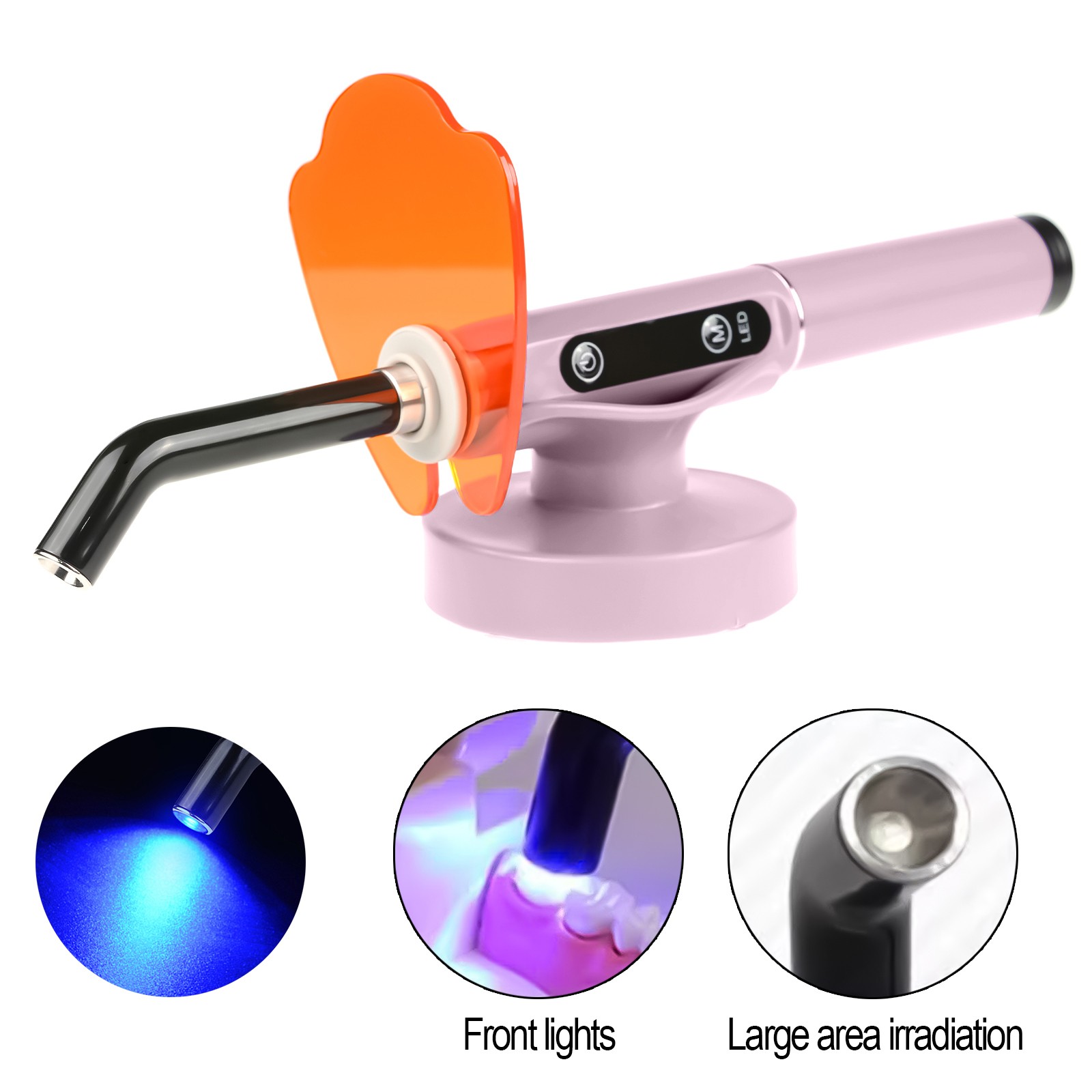 5W Wireless Dental LED Curing Light Medical Adjustable Power Resin Cure Lamp