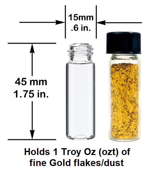 4x Glass Gold Vials 1 oz troy (ozt) 4ml Pocket Vault Storage Carry Case RED
