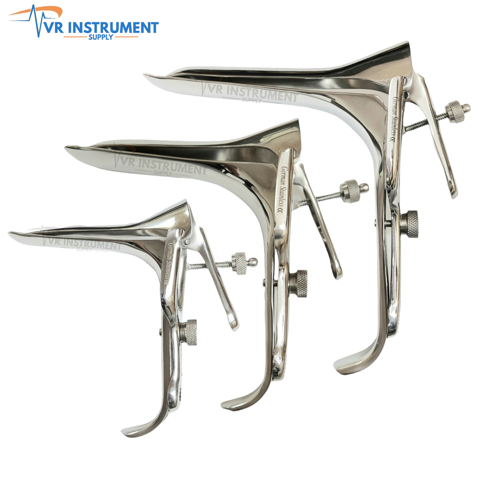 GRAVES Vaginal Speculum OB/GYN Gynecology Instruments Non-magnetic Steel 3 Pcs