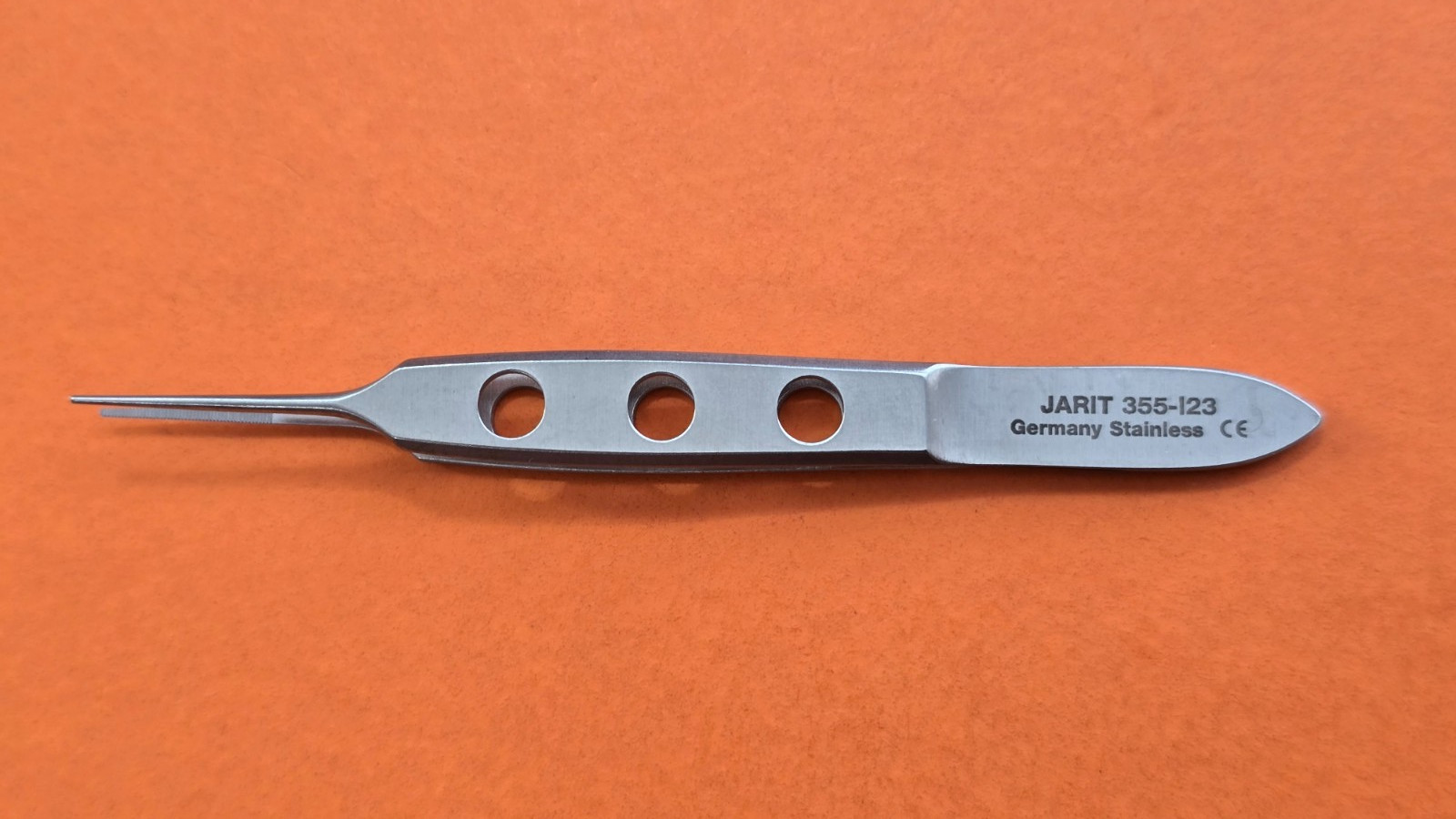 Jarit 355-123 Surgical Bishop Harmon Iris Forceps 3 3/8″ straight