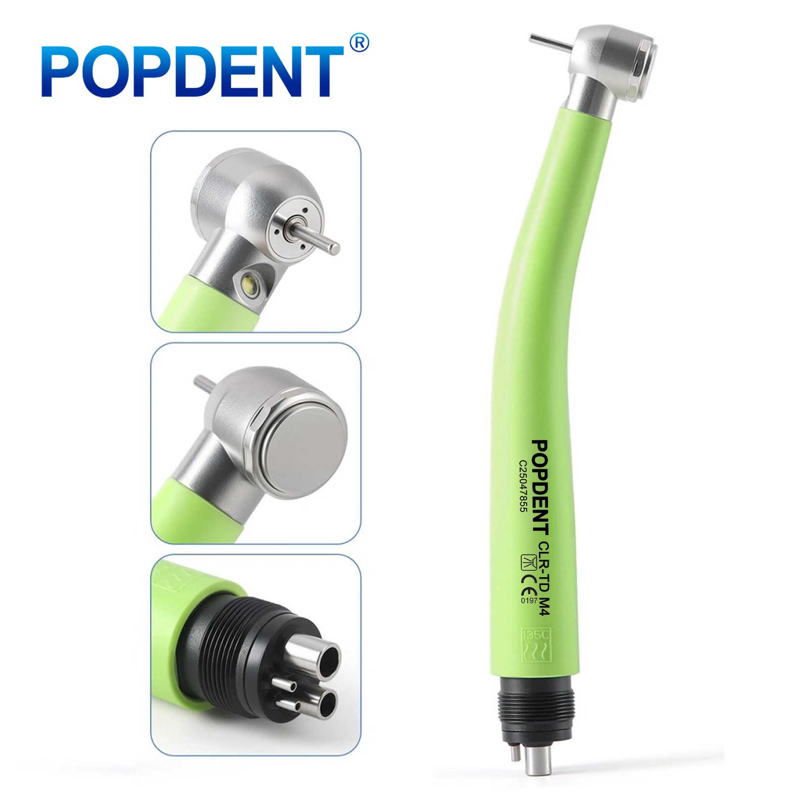 NSK Style Dental Fiber Optic LED E-generator High Speed Handpiece Turbine 4 HOLE