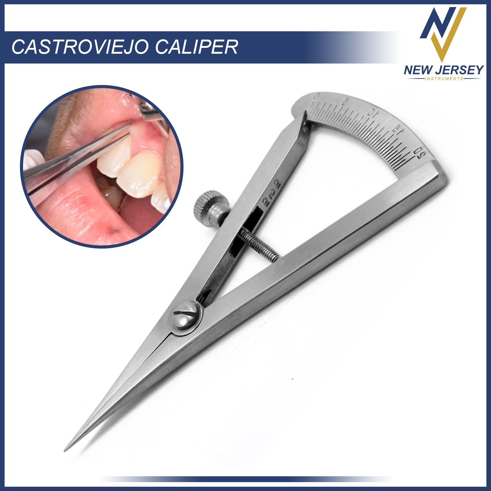 Eyelid Surgery Implement Castroviejo Ophthalmic Caliper Castroviejo Caliper 20mm
