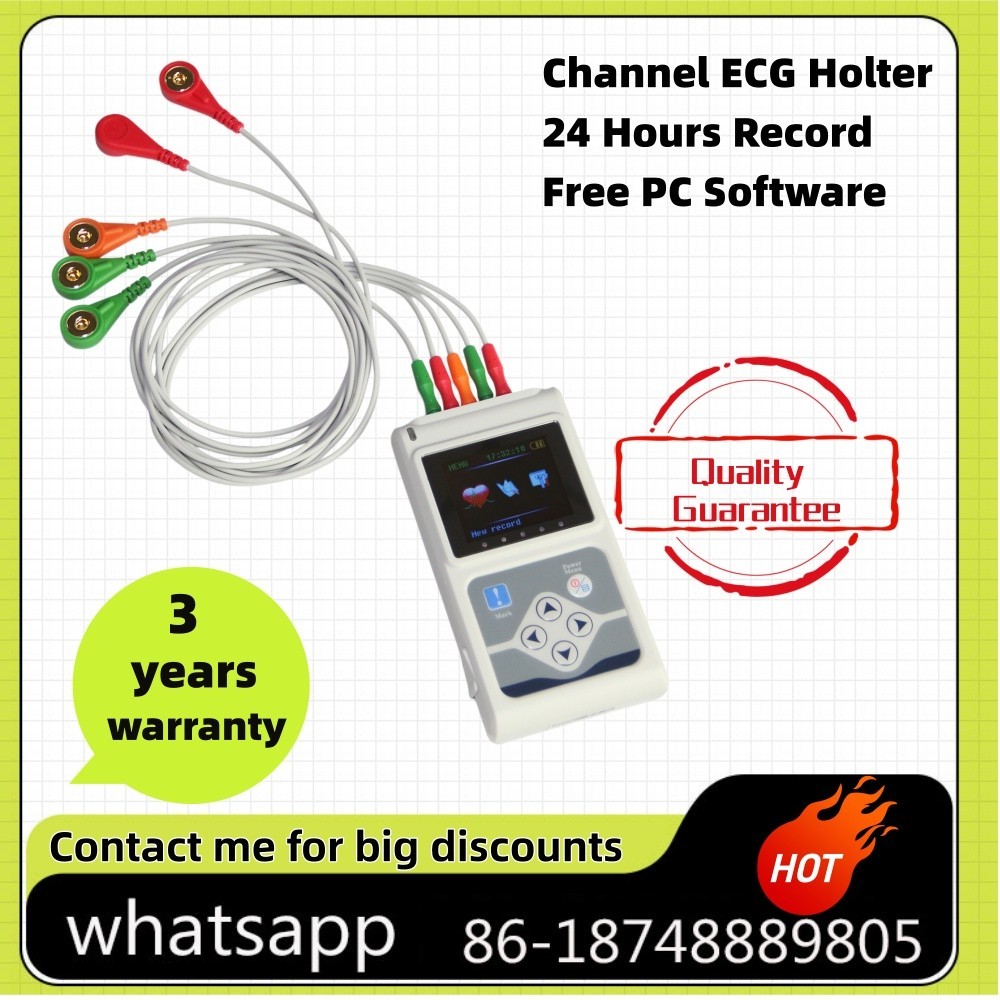 3 Channels ECG Holter 24 Hours Recorder with PC Software Holter new TLC9803