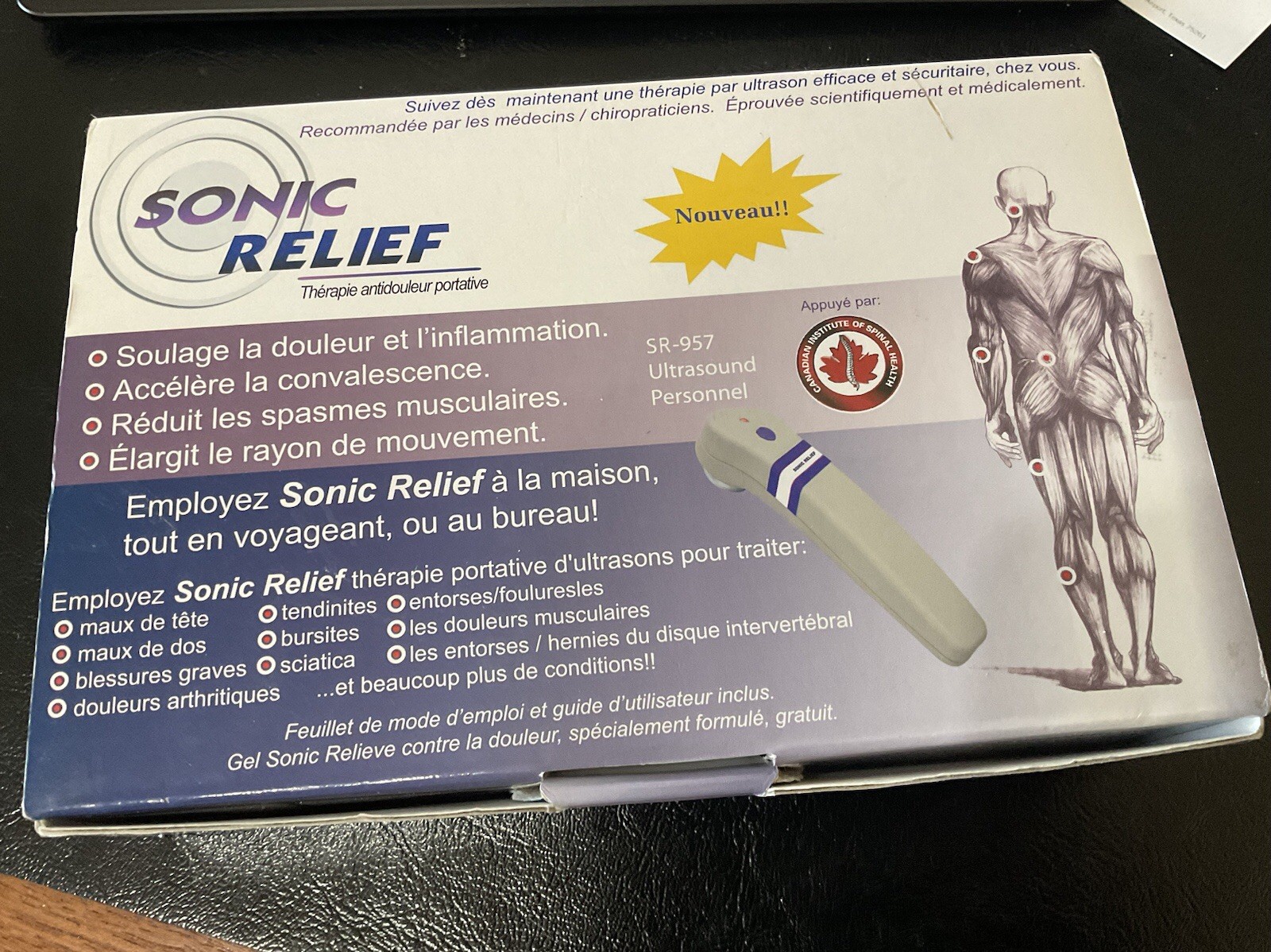 SONIC RELIEF PORTABLE PAIN THERAPY/ULTRASOUND GEL