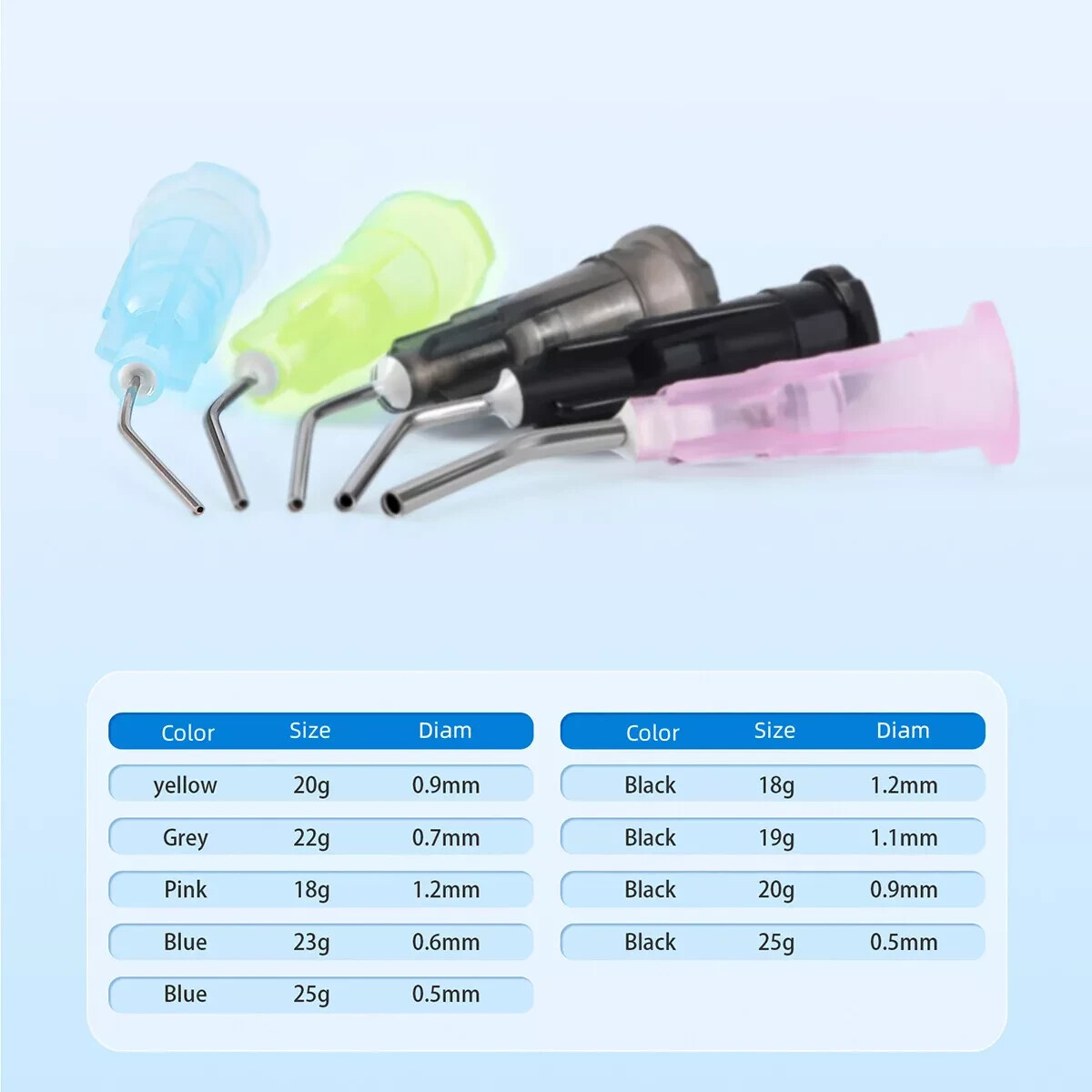 Dental Pre Bent Needle Tips Dispensing Syringe Tip Fit for Flowable Composit