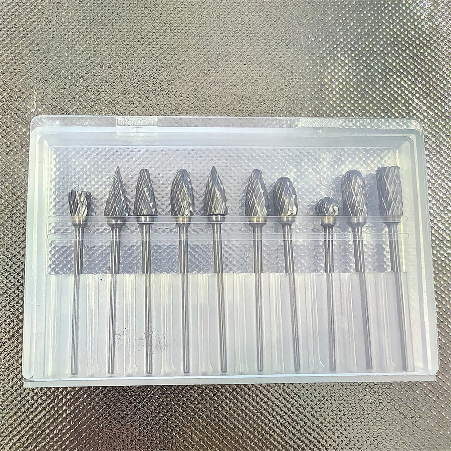 10 Pcs Dental Lab Polishing Bur Drills Tungsten Steel Carbide Burs Burrs 2.35MM