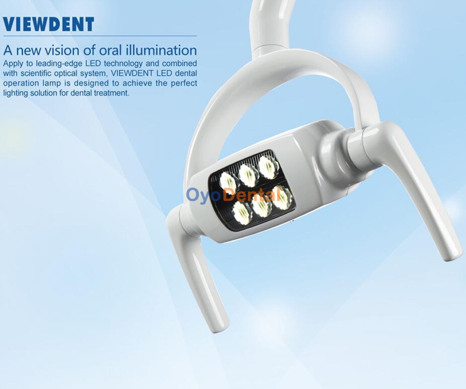 Dental Ceiling Oral LED Surgical Light Shadowless Operatory Lamp 6 LED w/h Arm