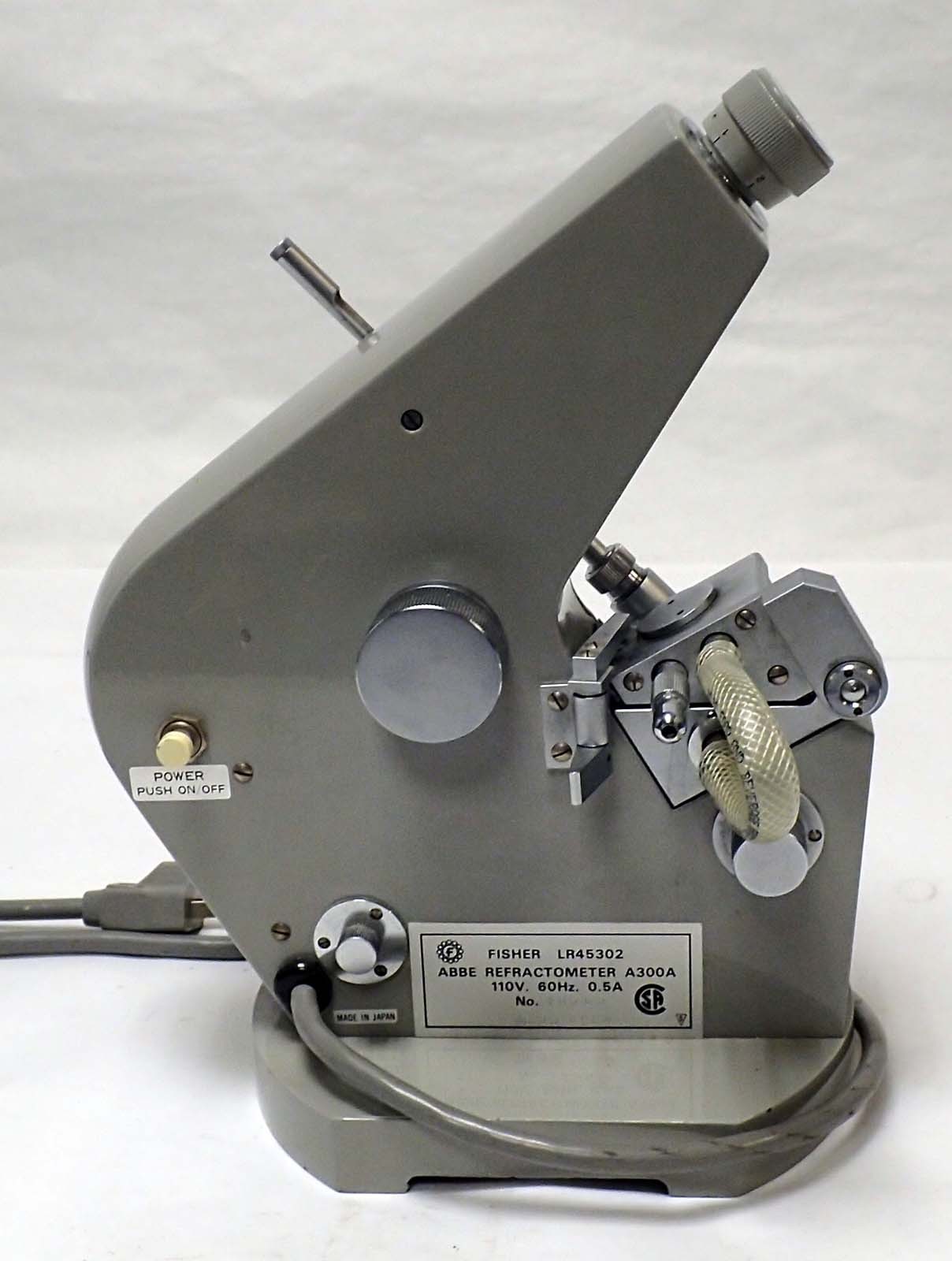 FISHER LR45302 ABBE REFRACTOMETER A300A 110V 0.5A BENCHTOP w/ METAL CASING