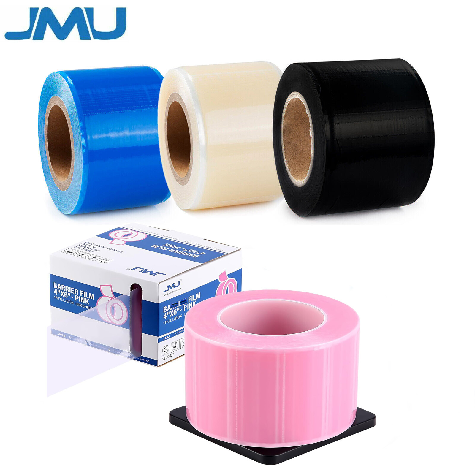 JMU Dental Tattoo Adhesive Roll Medical Barrier Film Tape 1200 Sheets 4″ x 6″