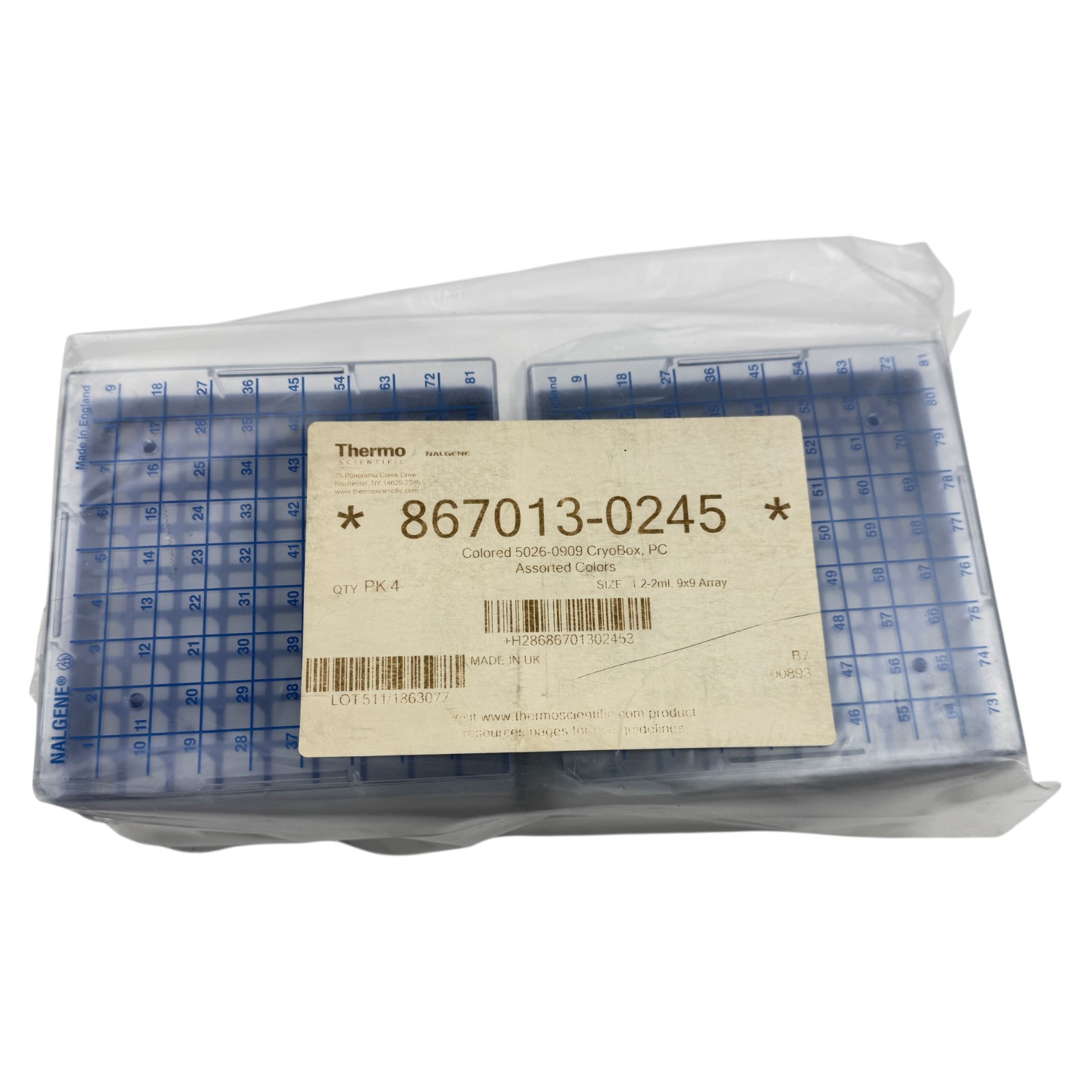 Thermo Scientific 867013-0245 Colored CryoBox