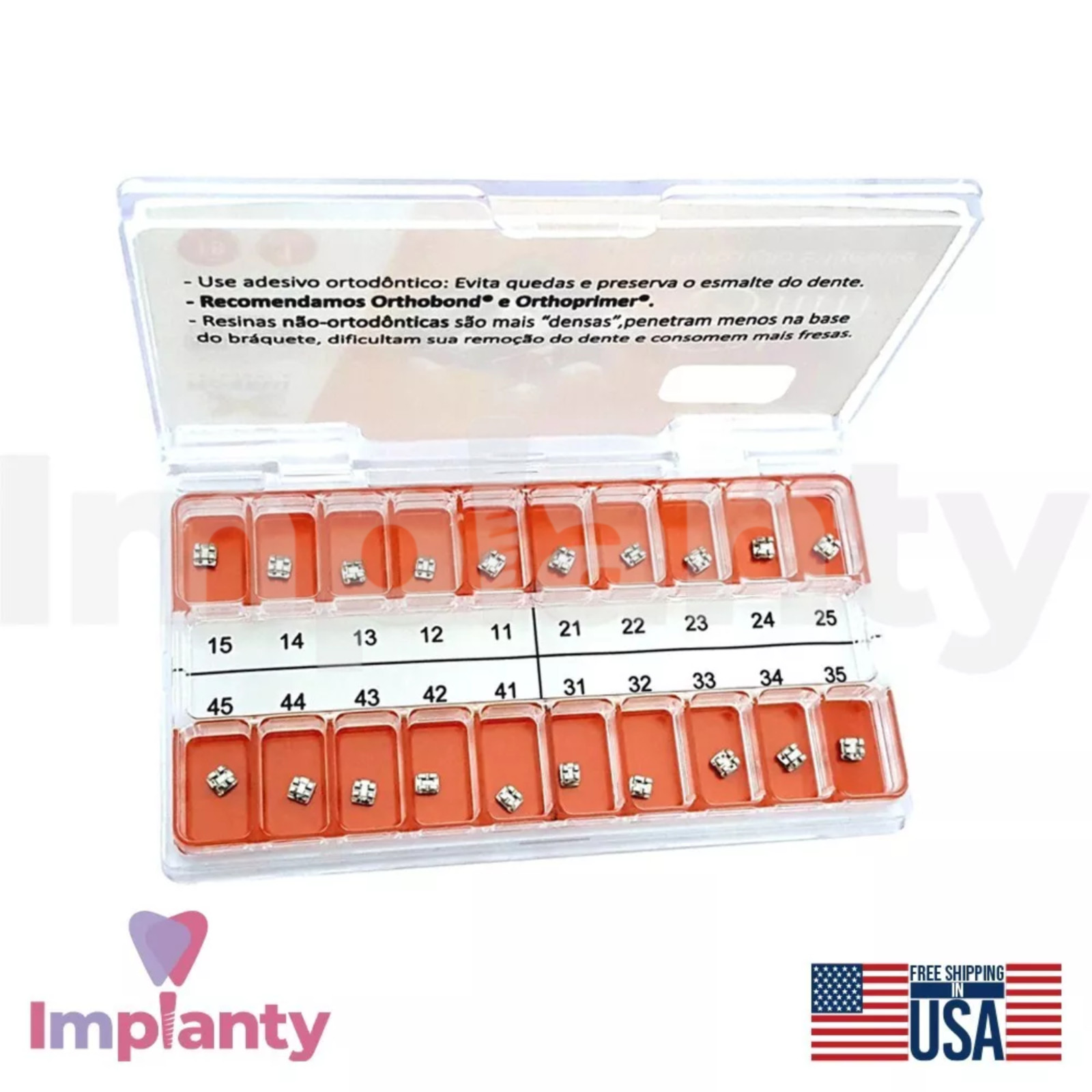 Morelli Roth Slim Edgewise Brackets Kit 20pcs Stainless Steel Dentistry Braces