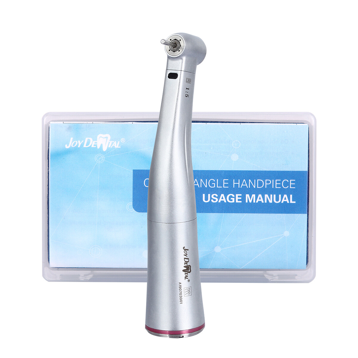 Dental LED Fiber Optic 1:5 Increase Contra Angle Handpiece Internal 4 Way Spray