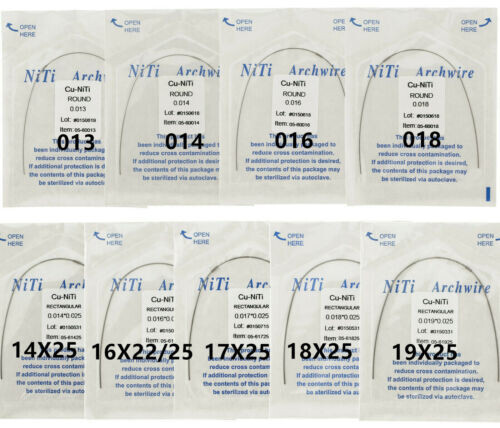 Dental Orthodontic Super Elastic Arch Wire Cu-NiTi Rectangular Damon Stops