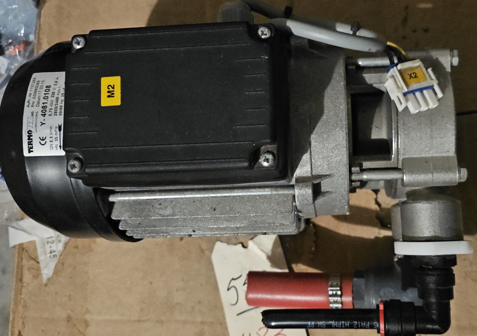 Termotek Chiller Recirculation Pump Stainless SPECK Y-4081.0108 0.75kW 230V AC