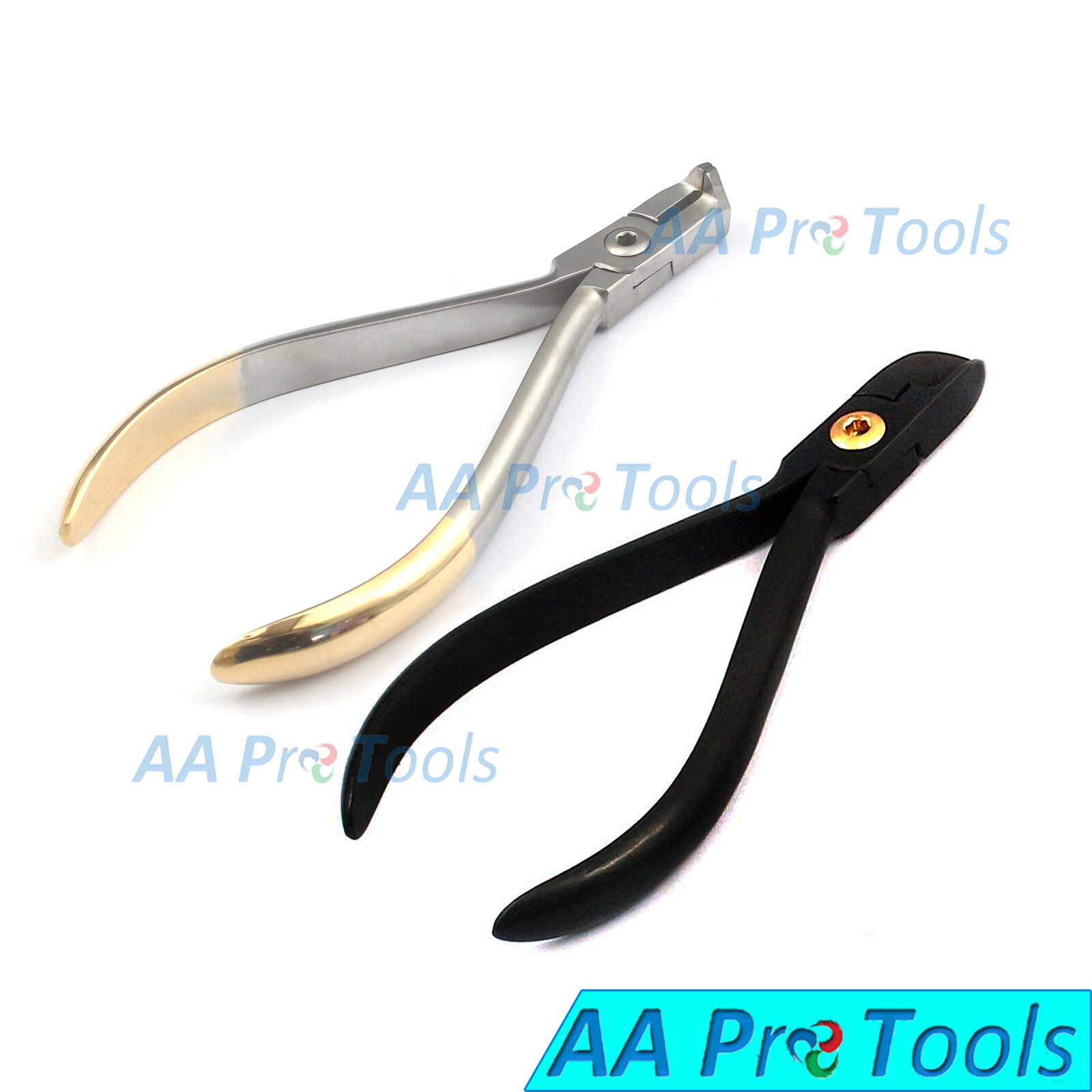 TC Hard Wire Cutter Black & Distal End Cutter Silver Dental Ortho Pliers X 2
