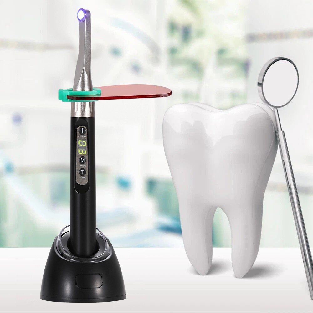 USA Dental iLED Wireless Curing Light 1 Second Curing Lamp 2500mw/c㎡ Black