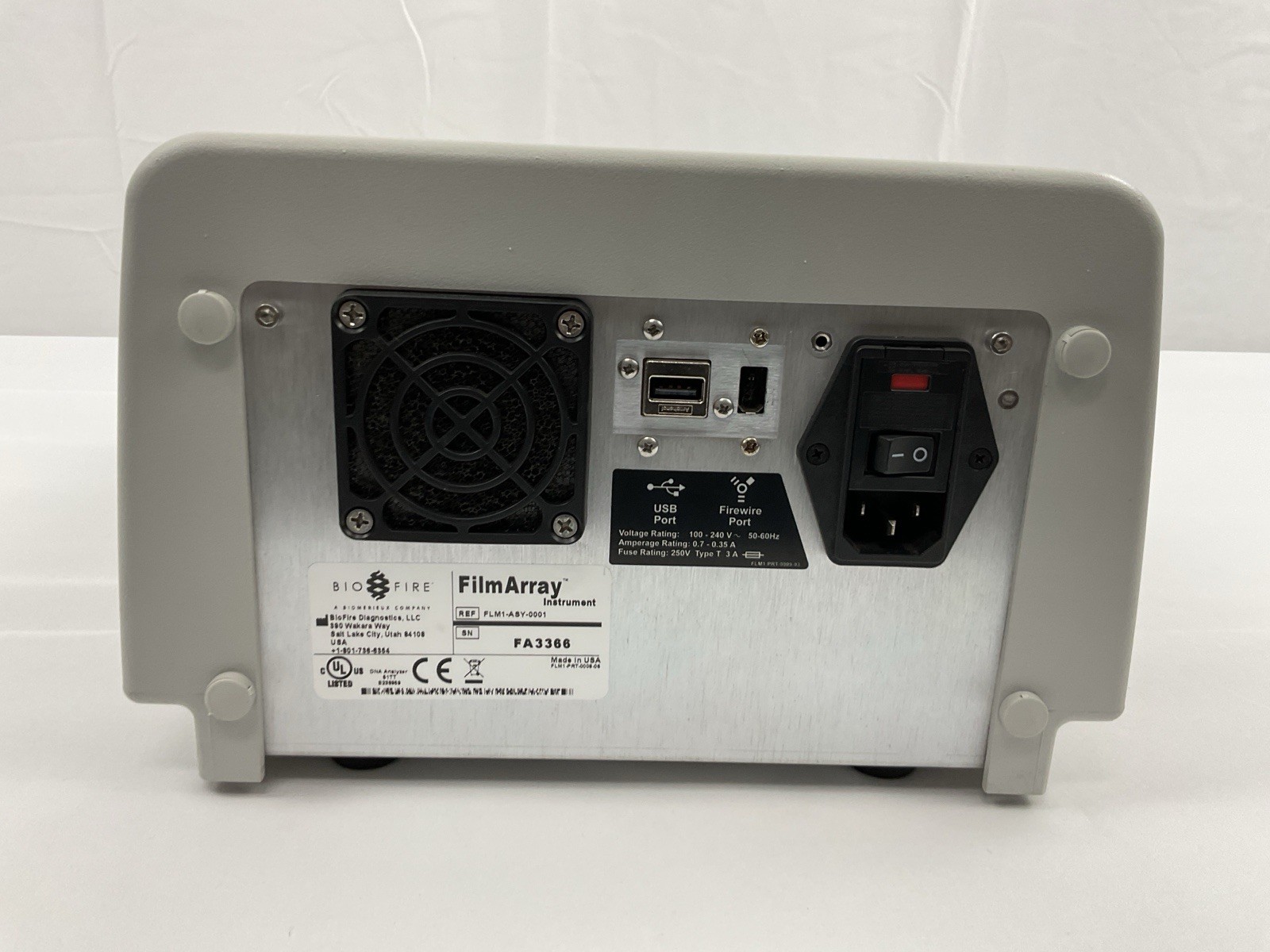 BioFire FLM1-ASY-0001 FilmArray PCR System Rapid Patient Molecular Testing Unit.