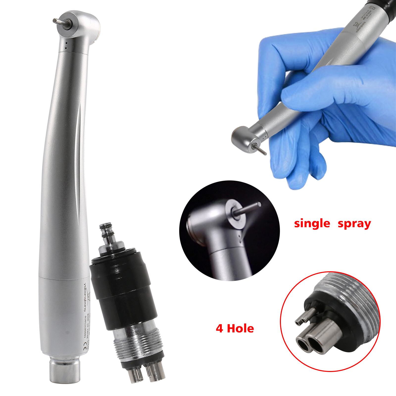 Dental High Speed Handpiece with Quick Coupler Coupling 4 Holes YBNK4 NSK Style