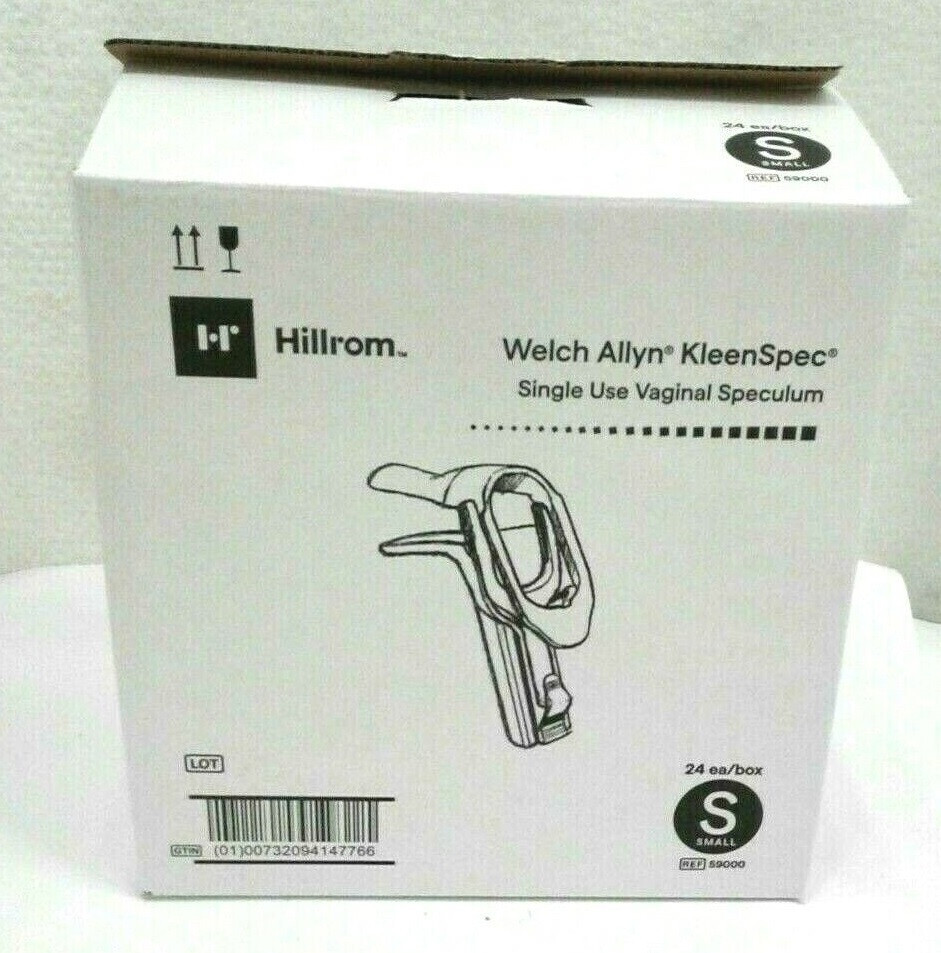 Hillrom Welch Allyn KleenSpec Vaginal Speculum 59000 Size SMALL 24/Box