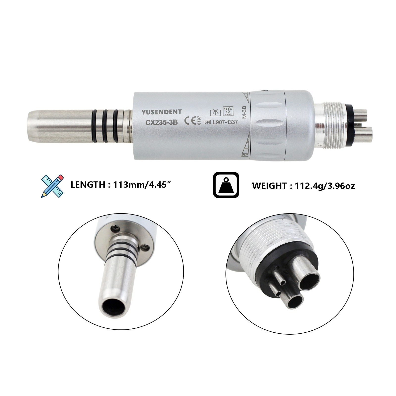 COXO Low Speed Handpiece Surgical Straight Contra Angle Air Motor 4 Hole LED NSK