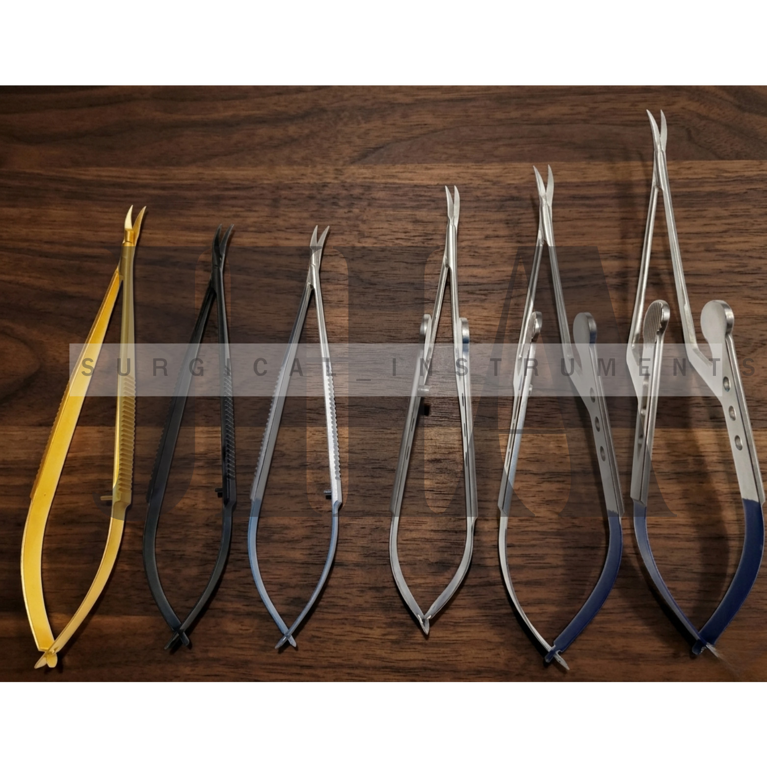 Kamiyama Micro Scissors 6Pcs Neurosurgery Bayonet & Straight Handle German A+