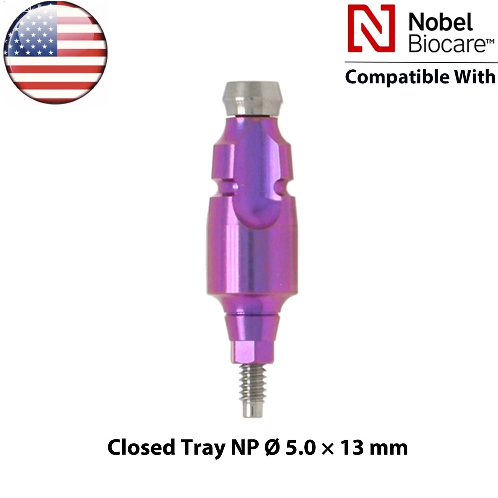 US Fits Nobel Active Dental Impression Transfer Coping Open Closed Tray NP/RP