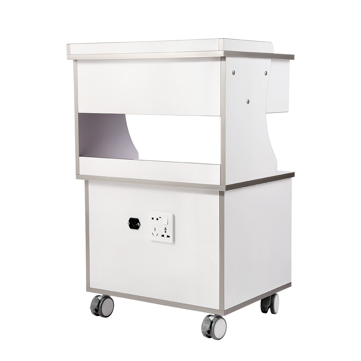 Dental Mobile Utility Cart Storage Cabinet Drawers /Three Layer Medical Trolley