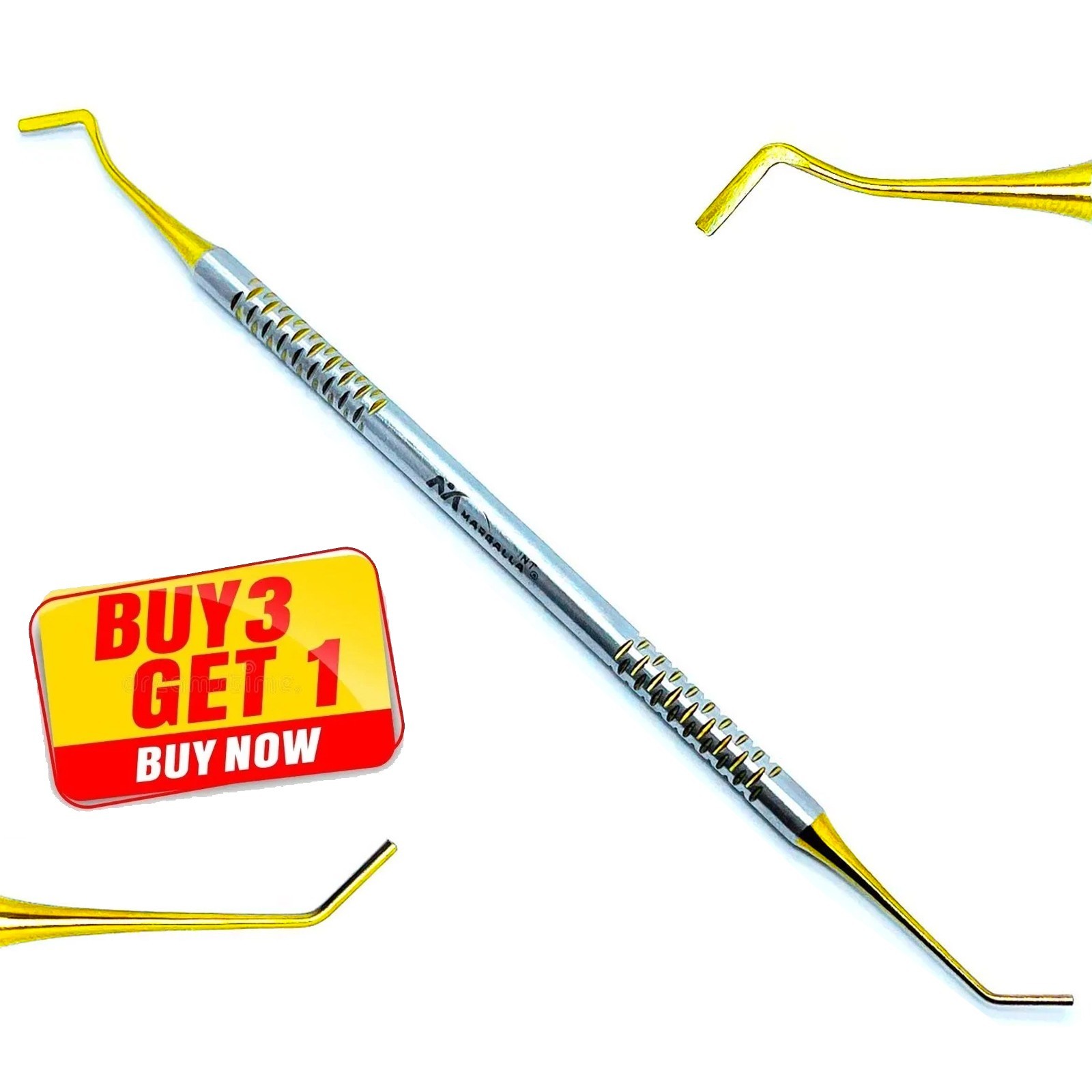 Dental Composite Filling Instruments Spatula & Plugger Titanium Gold Colr Coated