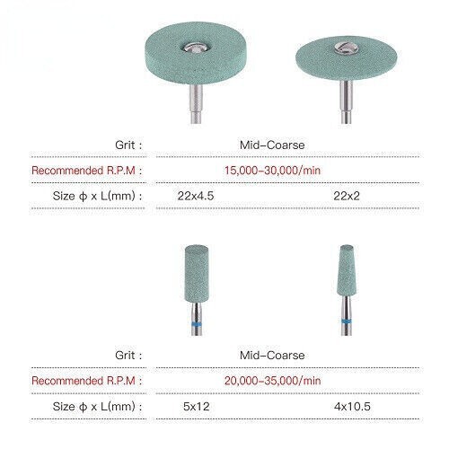 Dental Ceramic Diamond Polisher Grinder Polish RA HP Bur For Zirconia Porcelain