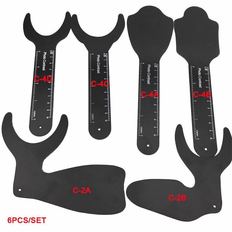 6Pcs Dental Black Background Board Photography Contraster Photo Contrast Set/Kit