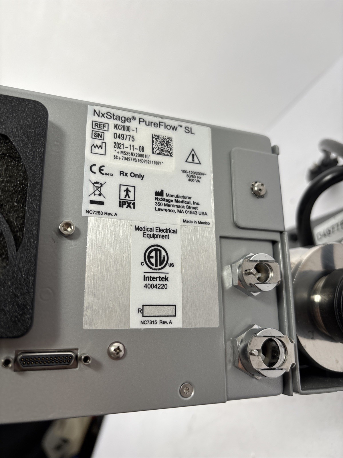 PureFlow SL Water & Dialysate Preparation System Control Unit NX Stage NX2000-1