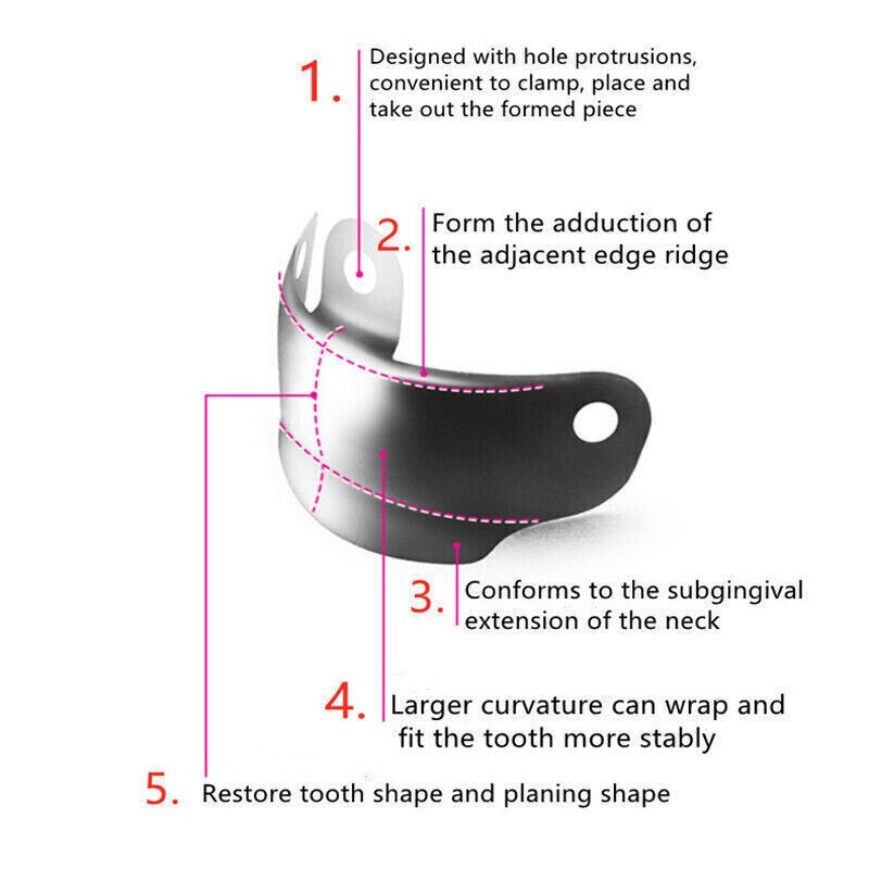 Dental Matrix Bands Sectional Contoured Twin Matrices Proximal Anterior Strips